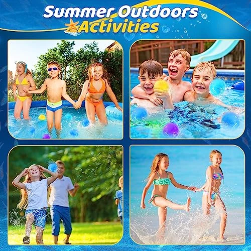 SOPPYCID Reusable Water Bomb Balloons, 6Pack Magnetic Water Balloons Quick Fill, Self Sealing Water Bombs, Latex-Free Splash Balls With Mesh Bag, Pool Toys Outdoor Games Summer Party Supplies 5 SOPPYCID Reusable Water Bomb Balloons, 6Pack Magnetic Water Balloons Quick Fill, Self Sealing Water Bombs, Latex-Free Splash Balls With Mesh Bag, Pool Toys Outdoor Games Summer Party Supplies - Image 3