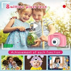 Seckton Upgrade Kids Selfie Camera, Christmas Birthday Gifts For Girls/boys Age 3-9, HD Digital Video Cameras For Toddler, Portable Toy For 3 4 5 6 7 8 Year Old Girl With 32Gb SD Card-Pink 17 Seckton Upgrade Kids Selfie Camera, Christmas Birthday Gifts For Girls/boys Age 3-9, HD Digital Video Cameras For Toddler, Portable Toy For 3 4 5 6 7 8 Year Old Girl With 32Gb SD Card-Pink -Folkmanis Toys Shop 61Y62SOGnQL