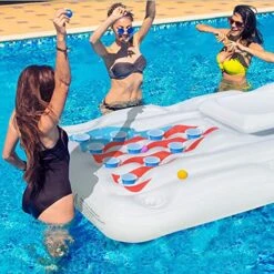Jasonwell Beer Pong Pool Float - Inflatable Pool Beer Pong Table Party Pool Games Accessories For Adults 6 Feet Inflatable Pool Lounge Raft Toys With Cooler And 8 Pong Balls 9 Jasonwell Beer Pong Pool Float - Inflatable Pool Beer Pong Table Party Pool Games Accessories For Adults 6 Feet Inflatable Pool Lounge Raft Toys With Cooler And 8 Pong Balls -Folkmanis Toys Shop 61Y7iNgLcvL