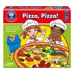 ORCHARD TOYS Moose Games Pizza, Pizza! Game. Match Colors And Shapes To Make A Perfect Pizza. For Ages 3-7 And 2-4 Players
