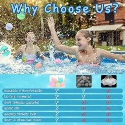 25Pcs Reusable Water Balloons - Latex-Free Soft Silicone Water Bomb Pool Toys, Quick-Fill Water Bomb For Kids & Adults All Ages Summer Fun Outdoor Party Games -Folkmanis Toys Shop 61ZB2Sw7vWL
