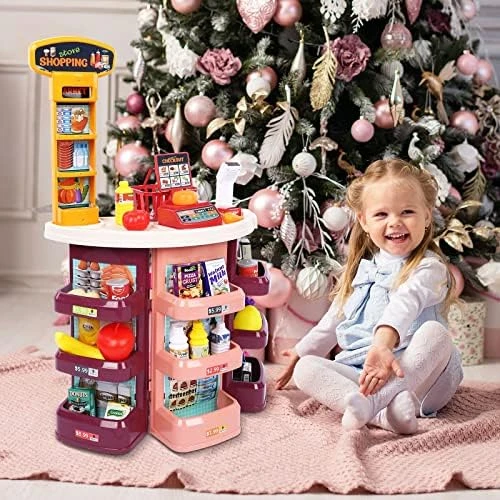 GENERIC Grocery Game Store Children’S Gifts Girl Supermarket Kitchen Toy Set With Counter Scanner And Accessories, Pretend Game Food Shopping Suitable For Children Over 3 (Ship From USA) 10 GENERIC Grocery Game Store Children’S Gifts Girl Supermarket Kitchen Toy Set With Counter Scanner And Accessories, Pretend Game Food Shopping Suitable For Children Over 3 (Ship From USA) - Image 8