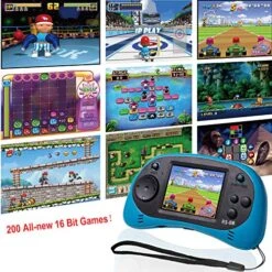 Kids Handheld Game Portable Video Game Player With 200 Games 16 Bit 2.5 Inch Screen Mini Retro Electronic Game Machine ,Best Gift For Child (Blue) -Folkmanis Toys Shop 61ZPihTHX5L
