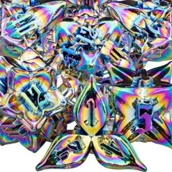 ARUOHHA DND Metal Dice Set 7PCS Black Gold Leaf Dungeons And Dragons D&D Dice With Box, RPG Handmade Role Playing Games D And D Dice D20 D12 D10 D8 D6 D4, 6 Sided Polyhedral Dice Sets -Folkmanis Toys Shop 61ZkZ0kDEOL. AC