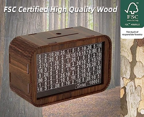 Giftota Wooden Piggy Bank For Boys Girls, Cash Coin Can For Kids, Coin Money Bank For Children, Saving Bank Box Toy Idea Gift For Birthday, Christmas, Baby Shower, Children's Day 7 Giftota Wooden Piggy Bank For Boys Girls, Cash Coin Can For Kids, Coin Money Bank For Children, Saving Bank Box Toy Idea Gift For Birthday, Christmas, Baby Shower, Children's Day - Image 5