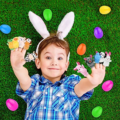 12 Pieces Easter Finger Puppets With Colorful Easter Eggs, Plush Animals Finger Puppets Easter Toys For Kids Easter Party Basket Stuffers, Easter Eggs Hunt Gift Exchange, Classroom Rewards 8 12 Pieces Easter Finger Puppets With Colorful Easter Eggs, Plush Animals Finger Puppets Easter Toys For Kids Easter Party Basket Stuffers, Easter Eggs Hunt Gift Exchange, Classroom Rewards - Image 6
