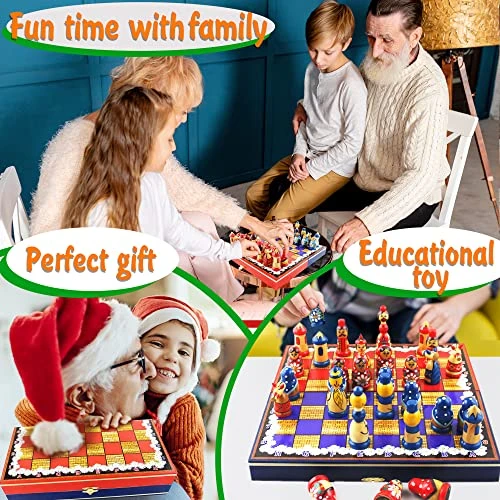 Chamomile Themed Chess Set - Wooden Chess Pieces In A Shape Of Matryoshka Dolls - Board Games For Adults - Wooden Chess Set - Handcrafted Chess Gifts 6 Chamomile Themed Chess Set - Wooden Chess Pieces In A Shape Of Matryoshka Dolls - Board Games For Adults - Wooden Chess Set - Handcrafted Chess Gifts - Image 4