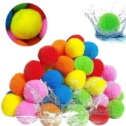 Reusable Water Balloons, 60 Pcs Outdoor Games, Water Toys For Kids And Adults Boys And Girls - Summer Toys Ball For Pool And Backyard