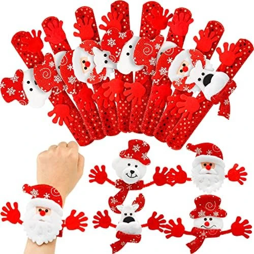 Blulu 20 Pieces Christmas Slap Bracelets Christmas Snap Bracelet Party Favors Xmas Slap Bands Include Santa Claus Snowman Reindeer Bear Christmas Decorations For Girls And Boys 10 Blulu 20 Pieces Christmas Slap Bracelets Christmas Snap Bracelet Party Favors Xmas Slap Bands Include Santa Claus Snowman Reindeer Bear Christmas Decorations For Girls And Boys - Image 8
