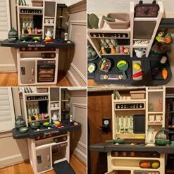 Play Kitchen- Kitchen Playset Pretend Food - Toy Accessories Set W/Real Sounds & Light, Play Sink, Cooking Stove With Steam, 65 PCS For Toddlers Kids 37 Inch, Girls & Boys（1-5 Years） -Folkmanis Toys Shop 61cQJzTGtaL