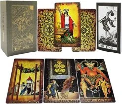 LHTHT Tarot Cards,Tarot Cards Deck For Beginners And Book Sets+Black Gold Tarot Cards Deck Storage Box,78Pcs Fate Forecasting Cards Game Set For Beginner And Expert Readers… 13 LHTHT Tarot Cards,Tarot Cards Deck For Beginners And Book Sets+Black Gold Tarot Cards Deck Storage Box,78Pcs Fate Forecasting Cards Game Set For Beginner And Expert Readers… -Folkmanis Toys Shop 61cqRT4AM8L. AC