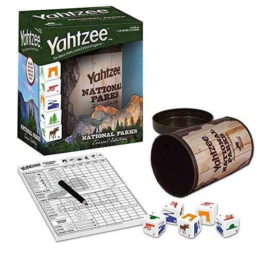 USAopoly YAHTZEE National Parks Travel Edition | Classic Yahtzee Dice Game With A National Parks Theme | Perfect Travel Game For Families | Celebrate US National Parks Service 4 USAopoly YAHTZEE National Parks Travel Edition | Classic Yahtzee Dice Game With A National Parks Theme | Perfect Travel Game For Families | Celebrate US National Parks Service - Image 2