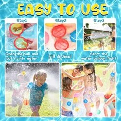Reusable Magnetic Water Balloons, 16PCS Refillable Quick Self-Sealing Latex-Free Silicone Water Balloons For Kids Adults, Summer Water Toys, Outdoor Pool Party Toys Beach Games -Folkmanis Toys Shop 61elw0d1SLL