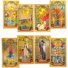 KIINO Tarot Cards 78 Luxury Gold Foil Tarot Deck With Guide Book Tarot PVC Durable Waterproof Wrinkle Resistant Tarot Cards For Beginners And Professional Player Tarot Deck With Box Tarot Gold Plated -Folkmanis Toys Shop 61fYgjU4INL