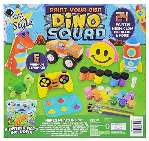 GENERIC Just My Style Paint Your Own Dino Squad With 6 Ceramics & 24 Paints 3 GENERIC Just My Style Paint Your Own Dino Squad With 6 Ceramics & 24 Paints