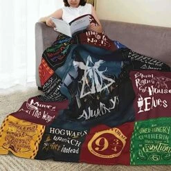 Anime Magic Colleges Blanket Warm Cozy Flannel Blanket Super Soft Throw Blanket Suitable For Sofa Bed Living Room All Season Birthday Gift (50"x40") -Folkmanis Toys Shop 61hDvnFcQzL