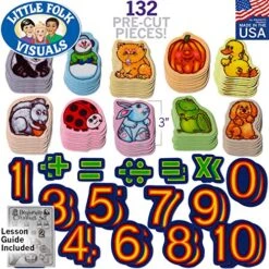 Little Folk Visuals Beginner's Counting Set: Felt Learning Toy Set, Precut Felt Board Figures For Kids And Toddlers, 132 Pieces With 12 Page Guide 10 Little Folk Visuals Beginner's Counting Set: Felt Learning Toy Set, Precut Felt Board Figures For Kids And Toddlers, 132 Pieces With 12 Page Guide -Folkmanis Toys Shop 61hH2vz7FsL