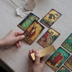 CRAFTERIAN Bright Tarot Cards Deck, 78 Tarot Deck, Original Tarot Cards For Beginners And Experts With Guide Book And Gift Bag, Fortune Telling Game, Divination Tools For All Skill Levels -Folkmanis Toys Shop 61hYLsAIFXL