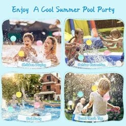 12 PCS Reusable Water Balloons Quick Fill，Biupky RGB Glowing Silicone Water Balloons Self Sealing Water Bomb Summer Fun Outdoor Water Pool Toys Games Party Supplies For Kids Adults -Folkmanis Toys Shop 61hhZi7Ih2L