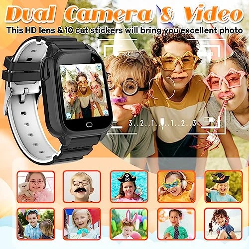 Waterproof Kids Game Watch For Girls Boys Age 3-10 With 1.44'' Touch Screen 26 Puzzle Game Music Camera Video Recorder 12/24 Hr Clock Pedometer Flashlight Alarm Calendar Children Learning Toys 5 Waterproof Kids Game Watch For Girls Boys Age 3-10 With 1.44'' Touch Screen 26 Puzzle Game Music Camera Video Recorder 12/24 Hr Clock Pedometer Flashlight Alarm Calendar Children Learning Toys - Image 3