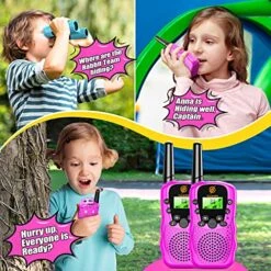 Walkie Talkies For Kids 2 Pack: Kids Birthday Gifts Toys For 3 4 5 6 7 8 9 10 Year Old Girls&Boys Pink Walkie Talkies 3 KM Long Range Kids Outdoor Camping Toys For Kids Ages 4-12 17 Walkie Talkies For Kids 2 Pack: Kids Birthday Gifts Toys For 3 4 5 6 7 8 9 10 Year Old Girls&Boys Pink Walkie Talkies 3 KM Long Range Kids Outdoor Camping Toys For Kids Ages 4-12 -Folkmanis Toys Shop 61jRUFNXE8L