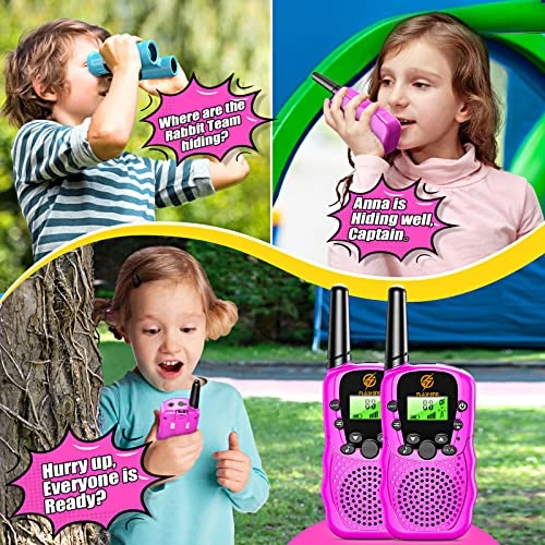 Walkie Talkies For Kids 2 Pack: Kids Birthday Gifts Toys For 3 4 5 6 7 8 9 10 Year Old Girls&Boys Pink Walkie Talkies 3 KM Long Range Kids Outdoor Camping Toys For Kids Ages 4-12 5 Walkie Talkies For Kids 2 Pack: Kids Birthday Gifts Toys For 3 4 5 6 7 8 9 10 Year Old Girls&Boys Pink Walkie Talkies 3 KM Long Range Kids Outdoor Camping Toys For Kids Ages 4-12 - Image 3