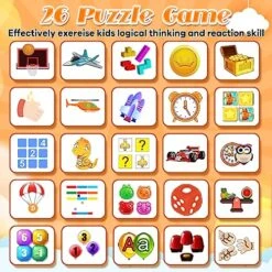 Waterproof Kids Game Watch For Girls Boys Age 3-10 With 1.44'' Touch Screen 26 Puzzle Game Music Camera Video Recorder 12/24 Hr Clock Pedometer Flashlight Alarm Calendar Children Learning Toys 14 Waterproof Kids Game Watch For Girls Boys Age 3-10 With 1.44'' Touch Screen 26 Puzzle Game Music Camera Video Recorder 12/24 Hr Clock Pedometer Flashlight Alarm Calendar Children Learning Toys -Folkmanis Toys Shop 61jZx6tsg9L