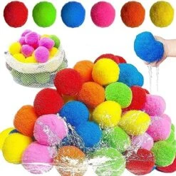 Reusable Water Balloons, 60 Pcs Outdoor Games, Water Toys For Kids And Adults Boys And Girls - Summer Toys Ball For Pool And Backyard -Folkmanis Toys Shop 61jscDyD3L. AC