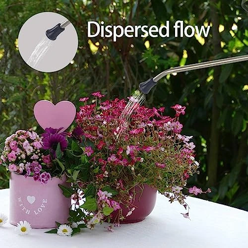 Andhuhu Watering Can With Long Spout, Watering Can For Outdoor Plants, Small Watering Can For Plants, Indoor Watering Can Plastic For Flower Garden, Removable Nozzle, 34 Oz/1 Liter, Black 5 Andhuhu Watering Can With Long Spout, Watering Can For Outdoor Plants, Small Watering Can For Plants, Indoor Watering Can Plastic For Flower Garden, Removable Nozzle, 34 Oz/1 Liter, Black - Image 3