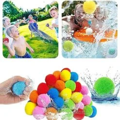 Reusable Water Balloons, 60 Pcs Outdoor Games, Water Toys For Kids And Adults Boys And Girls - Summer Toys Ball For Pool And Backyard -Folkmanis Toys Shop 61kcoyLTBPL