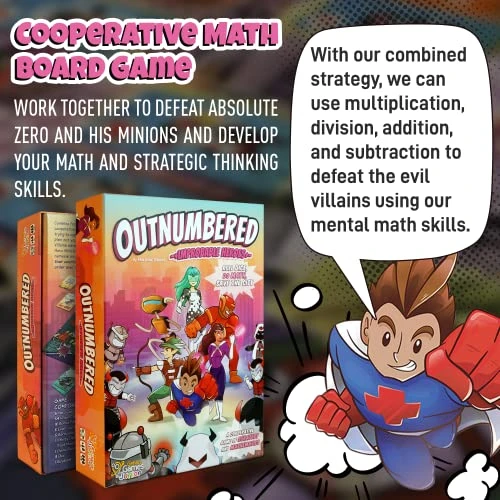 Outnumbered: Improbable Heroes Board Game - A Mensa Recommended Cooperative Superhero Math Game | Fun & Educational Game For Kids, Adults, And Families | STEM Game To Learn Multiplication & Division 8 Outnumbered: Improbable Heroes Board Game - A Mensa Recommended Cooperative Superhero Math Game | Fun & Educational Game For Kids, Adults, And Families | STEM Game To Learn Multiplication & Division - Image 6