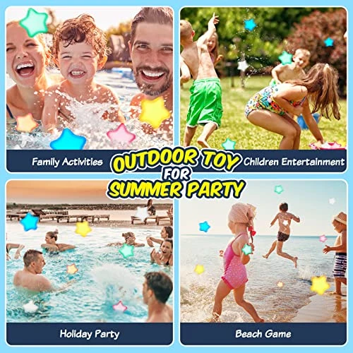 Reusable Water Balloons Quick Fill, Magnetic Water Balloons Self Sealing Refillable Water Balloons Water Toys Pool Toys For Kids Adults Water Fight Outdoor Games (24pcs Star) 7 Reusable Water Balloons Quick Fill, Magnetic Water Balloons Self Sealing Refillable Water Balloons Water Toys Pool Toys For Kids Adults Water Fight Outdoor Games (24pcs Star) - Image 5