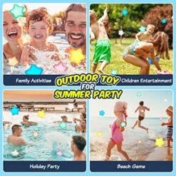 Reusable Water Balloons Quick Fill, Magnetic Water Balloons Self Sealing Refillable Water Balloons Water Toys Pool Toys For Kids Adults Water Fight Outdoor Games (12pcs Star) -Folkmanis Toys Shop 61lO7E1gwqL