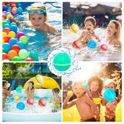 Peekoal Reusable Water Balloons,12pcs Latex-Free Silicone Water Balloons,Water Bomb Refillable For Water Games Outdoor Summer Fun Party -Folkmanis Toys Shop 61mILy4bgyL