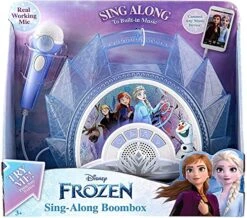 Ekids Disney Frozen Sing Along Boom Box Speaker With Microphone For Fans Of Frozen Toys For Girls, Kids Karaoke Machine With Built In Music And Flashing Lights -Folkmanis Toys Shop 61mTbYGEVhL