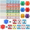Jenaai 36 Pcs Dice Games For Educational Math Games Include 6 Pcs 20 Sided Colored Number Dices And 30 Pcs Math Cards Learning Math Kindergarten Games Classroom -Folkmanis Toys Shop 61nAgdAG8jL