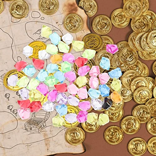 Gadpiparty Kids Toys Crystal Jewelry Pirate 1 Set Gold Coins Gemstones Pirate Buried Treasure Pirate Adventure Themed Game Jewelry Pirate Party Favors ( Assorted Color ) Playsets Jewelry Set Kid Toys 7 Gadpiparty Kids Toys Crystal Jewelry Pirate 1 Set Gold Coins Gemstones Pirate Buried Treasure Pirate Adventure Themed Game Jewelry Pirate Party Favors ( Assorted Color ) Playsets Jewelry Set Kid Toys - Image 5
