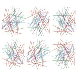 Gamie Plastic Pick-up Stick Sets - Pack Of 12 - Each Set Separately Packed With Instructions - Great School Carnival Prize And Party Favors For Boys And Girls