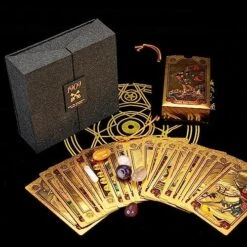 OceanWings Classic Tarot Cards Deck Set With Guidebook,Gold Foil Waterproof Tarot Cards Fortune Telling Toy With Crystal-Pendulum-for Beginners&Expert Readers -Folkmanis Toys Shop 61oVyNpwPQL. AC