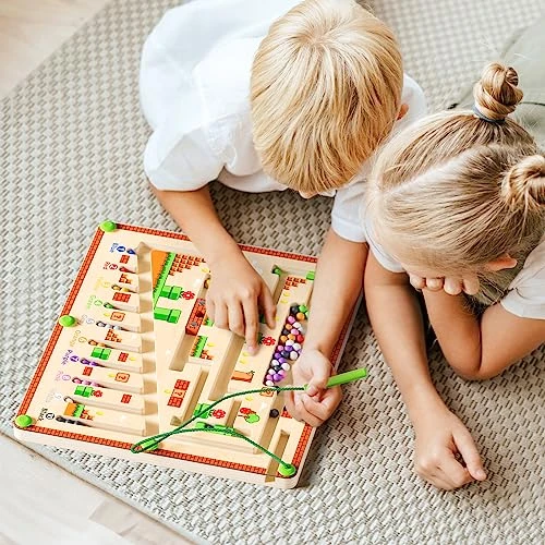 Magnetic Color And Number Maze, Montessori Toys For 3+ Year Old, Wooden Puzzle Activity Board, Learning Educational Counting Matching Toys For Toddlers And Kids Boys Girls Preschoolers 3 4 5 Years Old 3 Magnetic Color And Number Maze, Montessori Toys For 3+ Year Old, Wooden Puzzle Activity Board, Learning Educational Counting Matching Toys For Toddlers And Kids Boys Girls Preschoolers 3 4 5 Years Old