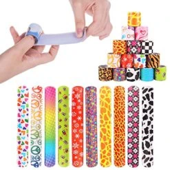 100 PCS Slap Bracelets Party Favors With Colorful Hearts Animal Print Design Retro Slap Bands For Kids Adults Birthday Classroom Gifts (100PCS) 10 100 PCS Slap Bracelets Party Favors With Colorful Hearts Animal Print Design Retro Slap Bands For Kids Adults Birthday Classroom Gifts (100PCS) -Folkmanis Toys Shop 61pNWpXBekL
