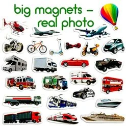 Magdum 25 Fridge Magnets For Toddlers - Transport Kids Magnets For Fridge - Toddler Magnets For Refrigerator - Magnetic Animals - Fridge Magnets For Kids - Animal Magnets - Toddler Fridge Magnets -Folkmanis Toys Shop 61pQGMlEtoS