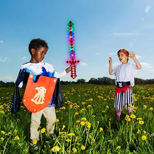 Fun Central LED Light Up Pixel 8-Bit Toy Sword For Kids - Red 4 Fun Central LED Light Up Pixel 8-Bit Toy Sword For Kids - Red - Image 2