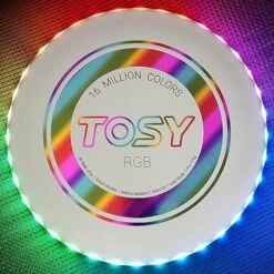 TOSY 36 & 360 LED Flying Disc - Extremely Bright, Smart Auto Light Up, 175g Frisbee, Rechargeable, Patent-Pending, Gift For Adult/Men/Boys/Teens/Kids, Birthday, Lawn, Outdoor, Beach & Camping Games -Folkmanis Toys Shop 61qIIrFf1gL. AC