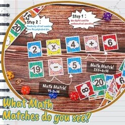 Jenaai 36 Pcs Dice Games For Educational Math Games Include 6 Pcs 20 Sided Colored Number Dices And 30 Pcs Math Cards Learning Math Kindergarten Games Classroom 10 Jenaai 36 Pcs Dice Games For Educational Math Games Include 6 Pcs 20 Sided Colored Number Dices And 30 Pcs Math Cards Learning Math Kindergarten Games Classroom -Folkmanis Toys Shop 61qiQUpjPnL