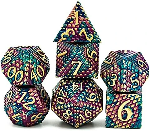 UDIXI Metal DND Dice Set, 7PCS Polyhedral D&D Dice Set Dragon D N D Dice For Dungeons And Dragons, Metal Dice Set D&d For Role Playing Dice (Black 12) 17 UDIXI Metal DND Dice Set, 7PCS Polyhedral D&D Dice Set Dragon D N D Dice For Dungeons And Dragons, Metal Dice Set D&d For Role Playing Dice (Black 12) - Image 15