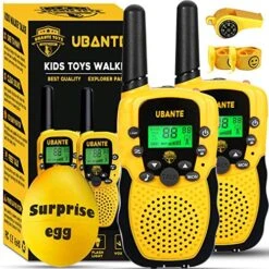 UBANTE Walkie Talkies For Kids, Kids Toys Handheld Child Gift Walky Talky, Boys & Girls Toys Age 3-15, For Indoor Outdoor Hiking Adventure Games - 2 Pack