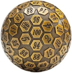 Wiz Dice - Orb Of Predestined Fate - 100 Sided Metal Dice For Tabletop RPG Adventure Games - D100 Polyhedral Dice, Suitable For Dungeons And Dragons And Dice Games Alike - 1.75" - Ancient Silver -Folkmanis Toys Shop 61t2cd64YmL. AC