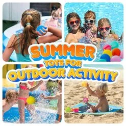 AIFEIRIC Reusable Water Bomb Balloons, Quick Refillable Water Balloon For Kids & Adults,Splash Water Ball For Summer Outdoor Activities(16pack) -Folkmanis Toys Shop 61t9Ar95FlL