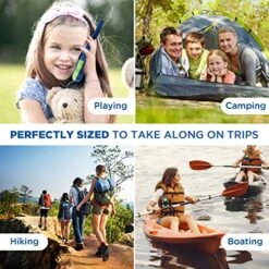 PlayZoom 2 Pack Walkie Talkies: 3 Mile Range, Built-in Flashlight, Headphone Jack, And Belt Clip. Birthday Gift For Boys And Girls (Green) -Folkmanis Toys Shop 61tBeIvarhL